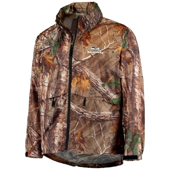 RealTree Seattle Seahawks camouflage windbreaker jacket - Picture 1 of 6